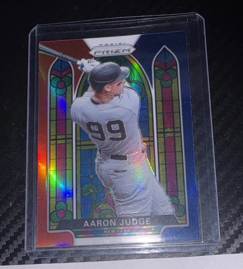 2021 Panini Prizm - Stained Glass Aaron Judge #SG-5 Red White & Blue Prizm