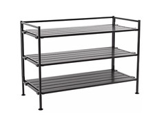 Three-Tier Resin Stackable Shoe Rack