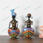 Metal Musician Showpiece Statue metal Home Decor Item for Living Room Set of 2
