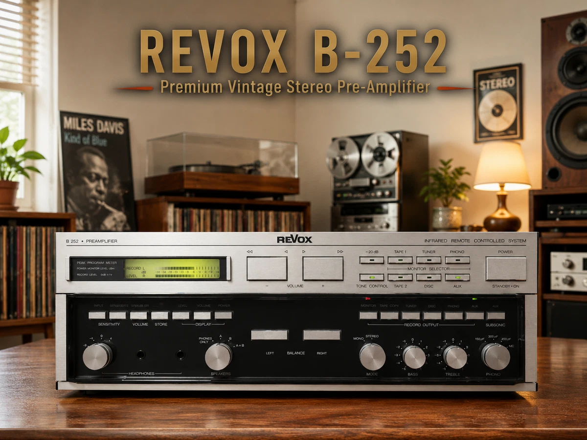 Preamplificador estéreo vintage REVOX B-252 🌈RaRe🌈 Premium (1984)