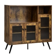 Industrial Buffet Sideboard Kitchen Serving Cupboard with Adjustable Shelves