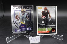 2021 Panini Prizm Draft Pick- Crusade Ja'Marr Chase #162 & Sticker #76