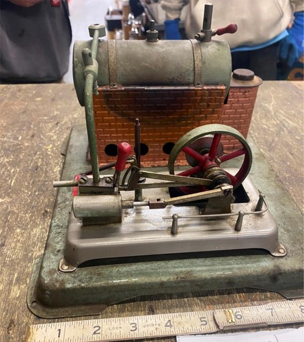 Vintage Jensen #75 Kessel Blechspielzeug Litho Dampfmaschine Jeanette PA Modellstation USA
