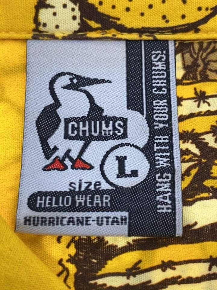 Camisa CHUMS Aloha, Grande, Algodón, Estampado YLW Foto 3 de 4