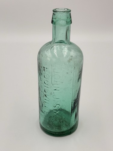 Antique Teal Green JOHN J. SMITH / LOUISVILLE / KY. Medicine Bottle IRON PONTIL! - Picture 8 of 10