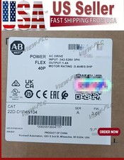 Original Brand New (AB) 22D-D1P4N104 PowerFlex 40 0.4kW 0.5Hp AC Drive 1PCS