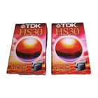 Lot 2 Cassettes VHS-C TDK HS30 30min NEUF SOUS BLISTER Vidéo Vintage Caméscope