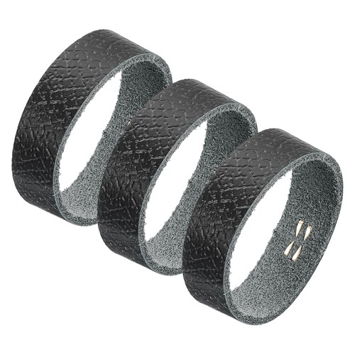 3 Pcs Leather Belt Loop Keeper for 1.73 Inch Wide Belt, Black, 4.72x0.51inch - Picture 1 of 6