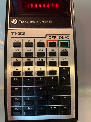 Calculatrice vintage Texas Instruments TI33 - Afbeelding 6 van 12