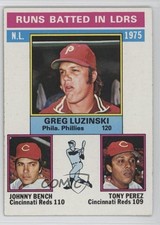 1976 Topps League Leaders Greg Luzinski Johnny Bench Tony Perez #195 HOF 1t8y