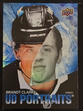 2025-26 Upper Deck Series 1 Ice Hockey NHL UD Portraits Brandt Clarke #P-20
