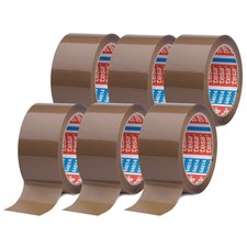 tesa tesapack im 6er Pack - Geräuscharmes Paketklebeband zum Verpacken von Pa...