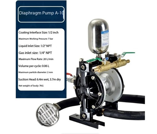 Pompa pneumatica a membrana A-10 pompa inchiostro pompa macchina rivestimento a rulli UV - Foto 11 di 20