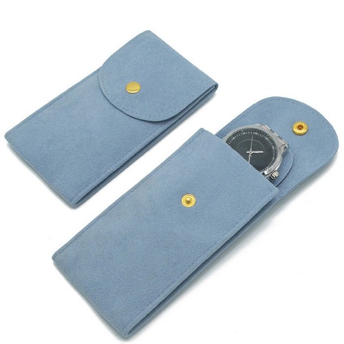 Borsa Orologio Antiusura Antigraffio Antiurto Pulsante a Pressione Sacchetto Imballaggio Gioielli - Foto 19 di 19