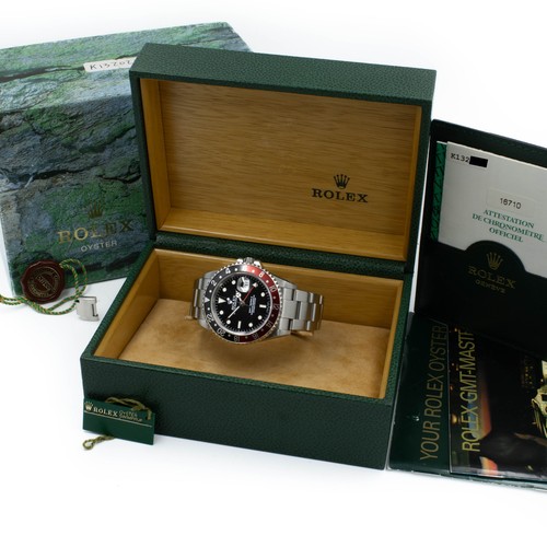 Rolex OP GMT-Master II "Coke" Ref. 16710 Black Dial 40mm Full Set #W133335-1