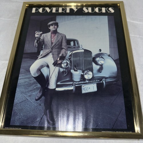 1982 POVERTY SUCKS PRINT 8" X 10" GERAHMT (FEEL GOOD POSTER) - Bild 1 von 6