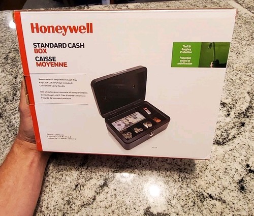 - Caja de efectivo pequeña estándar con bandeja de dinero extraíble - Almacenamiento debajo de la bandeja y 5... - Imagen 2 de 6