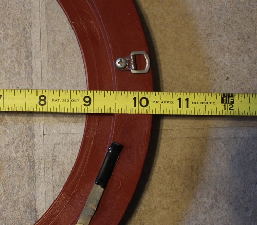 9 Vintage Kunststoff Holzimitat Runde Sammlerplatte Display Rahmen 11" Durchmesser - Bild 4 von 4