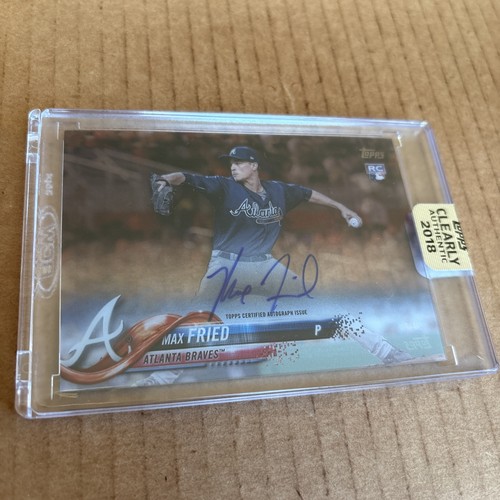 MAX FRIED RC 2018 Topps Clearly Authentic AUTO Autograph #CAA-MF Braves Card (f3 - Picture 1 of 2