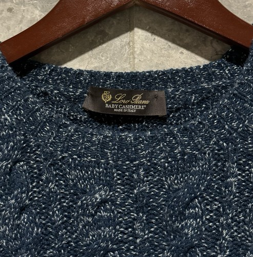 Maglione pullover maglia cavo seta cashmere bambino LORO PIANA 'Treccia' 52 IT $2595+ - Foto 9 di 24