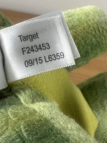 Target Bullseye Plush 10" Green Triceratops Dinosaur Dog Stuffed Toy 2015 Rare - Picture 10 of 12