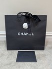 Chanel Large Gift Bag,  with Velvet Ribbon and Black & Gold Ceramic Heart