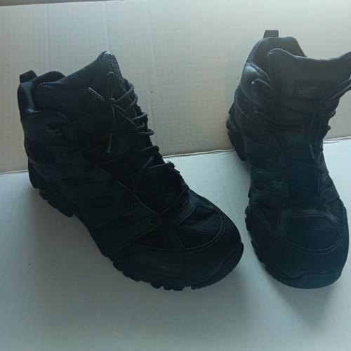 Merrell Boots Mens Size 13 Moab 3 Mid Black Mesh Tactical Waterproof Hiking EUC - Picture 3 of 22