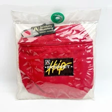 Vintage 80s 90s Academy Broadway Fanny Waist Pack Hip Pouch Pocket Red New