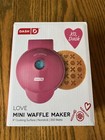 Dash X’s & O’s Mini Waffle Maker Non-Stick, 4” Cooking Surface New In Box