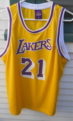 CLASSIC LOS ANGELES LAKERS MICHAEL COOPER #21 B-BALL JERSEY SZ X-LRG BY LINKS - Picture 2 of 4