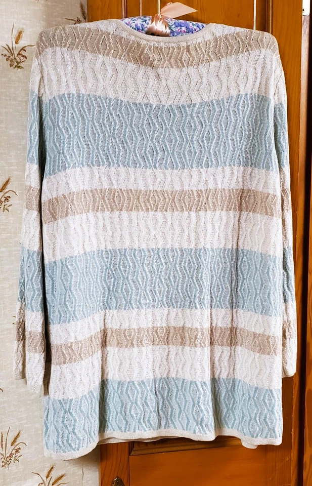 Suéter Top ALFRED DUNNER Mujer Ligero Borde de Cuentas Tejido 1X Foto 2 de 4