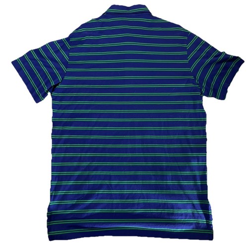 Polo Golf Ralph Lauren Vintage Lisle Blue Green Stripes Men’s Large NET - Picture 3 of 7