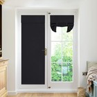 RYB HOME 2 Panels Blackout Curtains Doors - 26"W x 69"L (Pack of 2), Black 