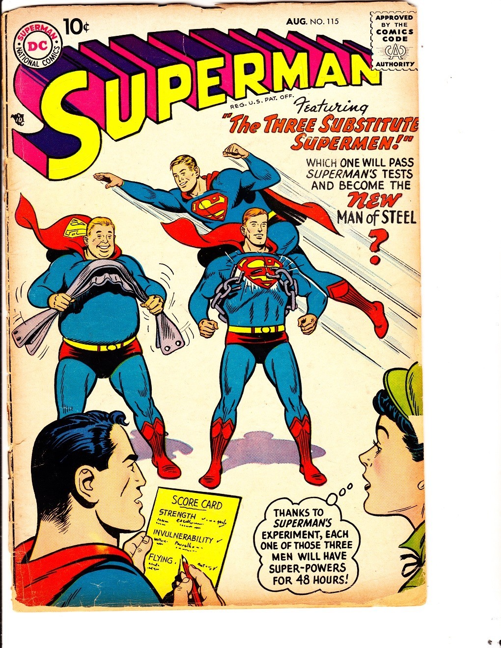 Superman 115 (1957): FREE to combine- in Fair/Good condition