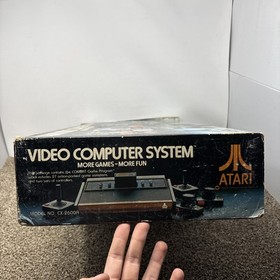 Atari 2600 Console Original 4 switch Console In Box Joystick game WORKING CIB