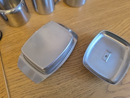 Vintage Stainless Steel Breakfast Set - Picture 4 of 22