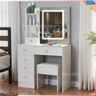 Vanity Makeup Table Dressing Desk LED Lighted Mirror w/ Stool Bedroom Dresser