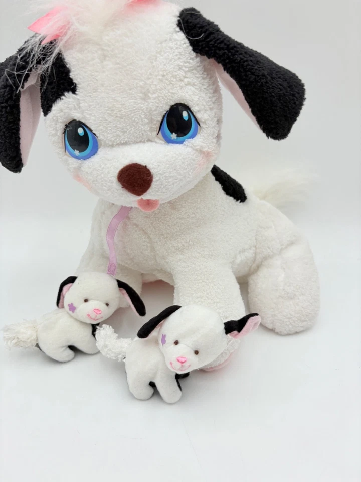 Playskool Puppy Surprise Plush Black White Mom Babies Bundle Set 2005 - 16" - Image 4 of 4