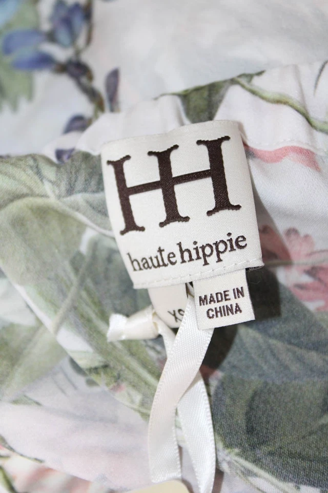 Haute Hippie Womens Silk Floral Elastic Waisted Colorblock Shorts Size XS - Image 4 of 4