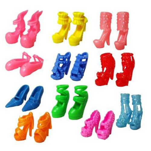 10xHandmade Dress Doll Clothes + 10xShoes High Heels For Doll Kid Toy 'RI H2 - Picture 3 of 6