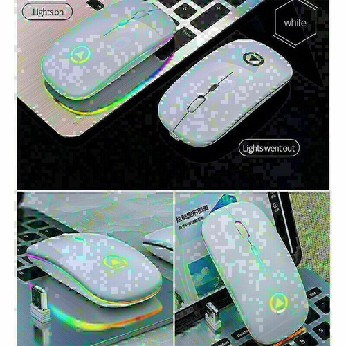 Wireless Bluetooth Silent Optical Gaming Mouse Rechargeable For Laptop Computer - Picture 17 of 18
