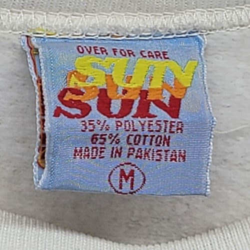 1990s Rude Dog Crew Neck Sweatshirt Medium Single Stitch Sun Sportswear Neon SFH - Picture 5 of 14