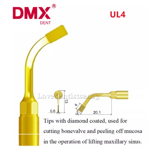 Dental Piezo Scaler Ultrasonic Bone Surgery U Tips Fit NSK Woodpecker US-II LED - Picture 37 of 44