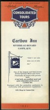 Consolidated Tours Road Map Canada & The Northeast 1951