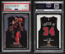 2018 Threads Rookies Statement Jersey Dazzle Wendell Carter Jr PSA 9 Rookie RC