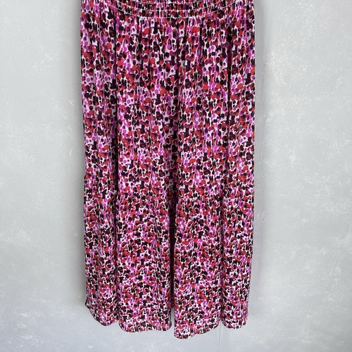 Anna Cate maxi dress size S pink red printed short flutter sleeve smocked v-neck - Bild 3 von 13