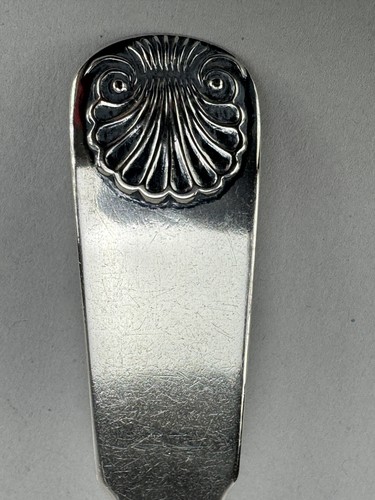 4 American Coin Silver Fiddle Shell Pattern Dessert or Soup Spoons 1838 - Picture 3 of 9