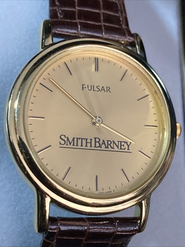 RARE Vintage Pulsar PRS374S Men’s "Smith Barney” Wrist Watch In Box w/ Paperwrk - Picture 3 of 18