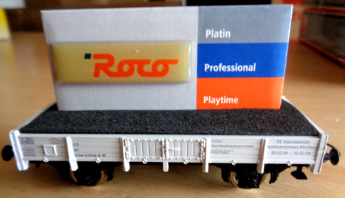 ROCO 47960 H0 Niederbordwagen weiß 2a - "Spielwarenmesse 2004" - NEU - OVP | Zustand: Neu
