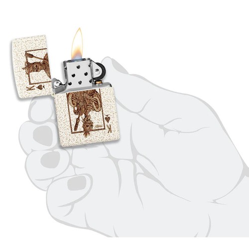 Zippo Feuerzeug Rick Rietveld Ace Skull Design Sturmfeuerzeug Benzin - Bild 4 von 6